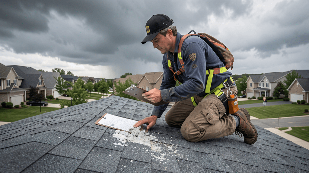 Ridgeline Roofing & Storm Response fictional concept homepage — storm-response Lead Machine