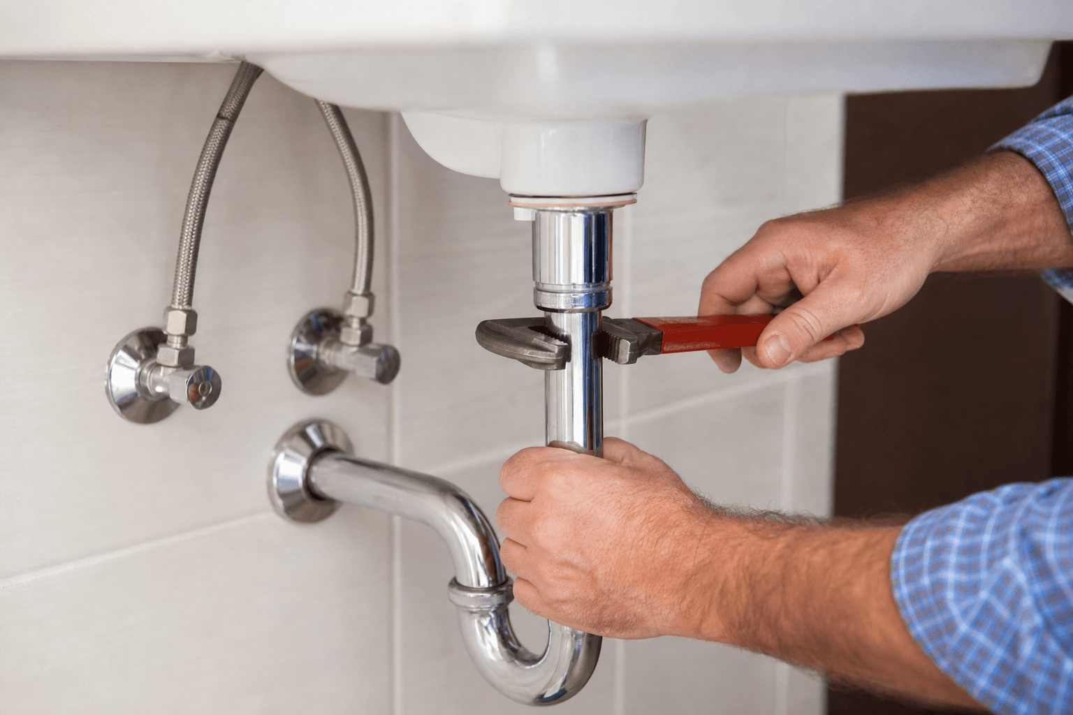 Plumbing drain service example